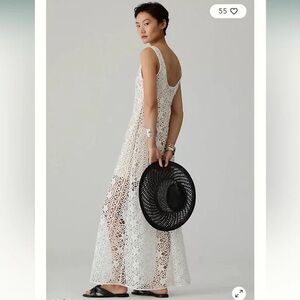 Anthropologie Delfi White Lace Dress